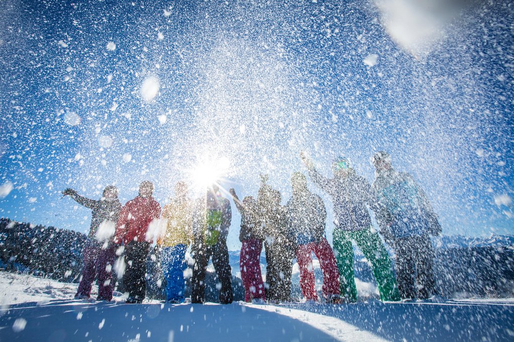 Gruppe im Schnee